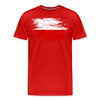 Poland flag used - Men's Premium Organic T-Shirt - red - Front - Damien (186cm)