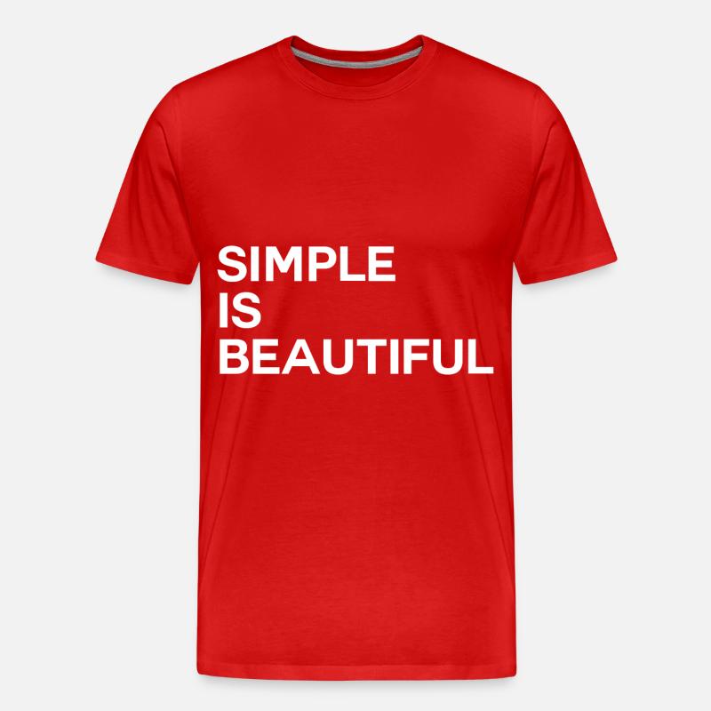 Simple Is Beautiful - Männer Premium Bio T-Shirt - Rot