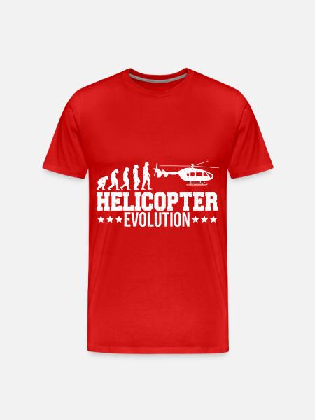Hélicoptère Heli Pilot Evolution - T-shirt bio Premium Homme - rouge