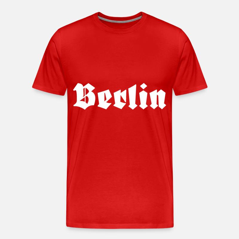 Berlin - Männer Premium Bio T-Shirt - Rot