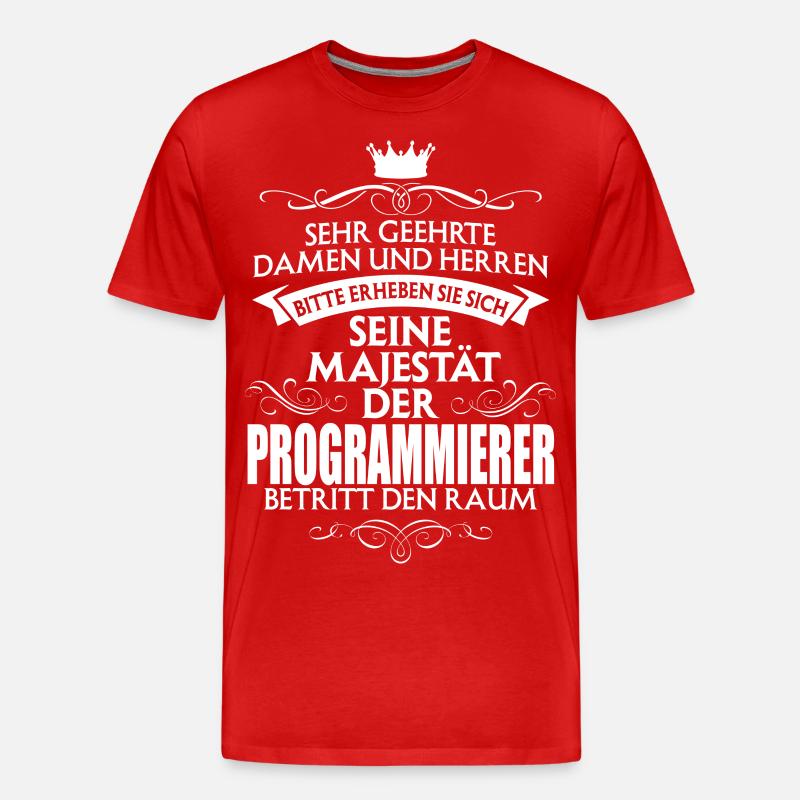 PROGRAMMIERER - Majestät - Männer Premium Bio T-Shirt - Rot
