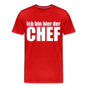 Chef - Männer Premium Bio T-Shirt - Rot - Vorne - Damien (186cm)