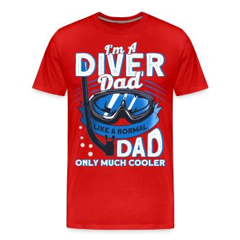 Scuba diving diver diving gift - Men's Premium Organic T-Shirt - red - Front - Damien (186cm)