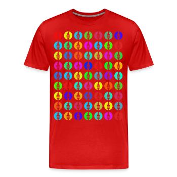 Fernsehturm#13 - Männer Premium Bio T-Shirt - Rot - Vorne - Damien (186cm)