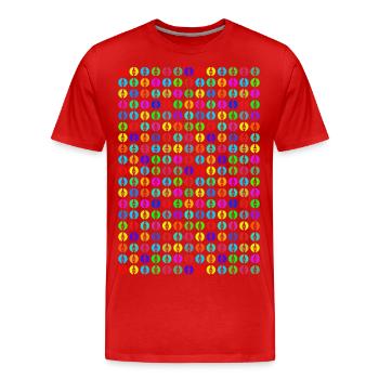 Fernsehturm#14 - Männer Premium Bio T-Shirt - Rot - Vorne - Damien (186cm)