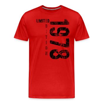Limited Edition 1978 Geburtstag Jahrgang 1978 - Männer Premium Bio T-Shirt - Rot - Vorne - Damien (186cm)