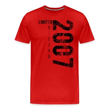 Limited Edition 2007 Geburtstag Jahrgang 2007 - Männer Premium Bio T-Shirt - Rot - Vorne - Damien (186cm)