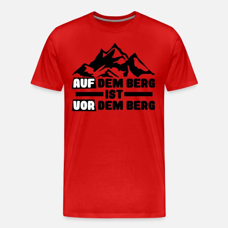 Wanderer Spruch - Männer Premium Bio T-Shirt - Rot