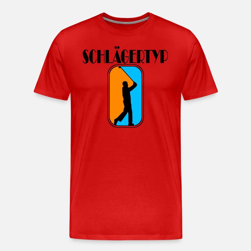 golf schlägertyp - Männer Premium Bio T-Shirt - Rot