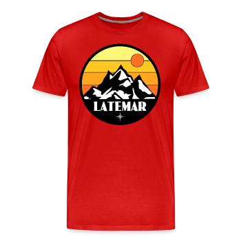 Latemar, Tyrol du Sud - T-shirt bio Premium Homme - rouge - Devant - Damien (186cm)