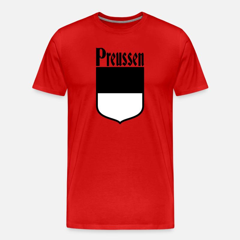 Preussen - Männer Premium Bio T-Shirt - Rot