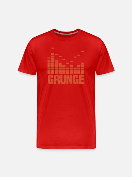 grunge Musik - Männer Premium Bio T-Shirt - Rot