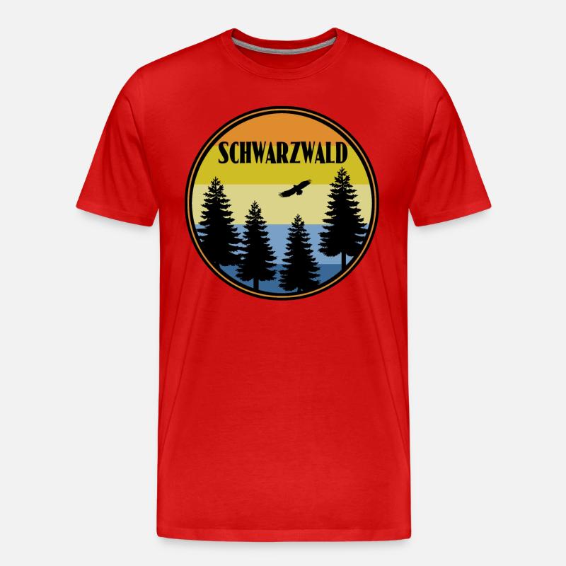 Schwarzwald - Männer Premium Bio T-Shirt - Rot