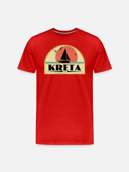 Kreta - Männer Premium Bio T-Shirt - Rot