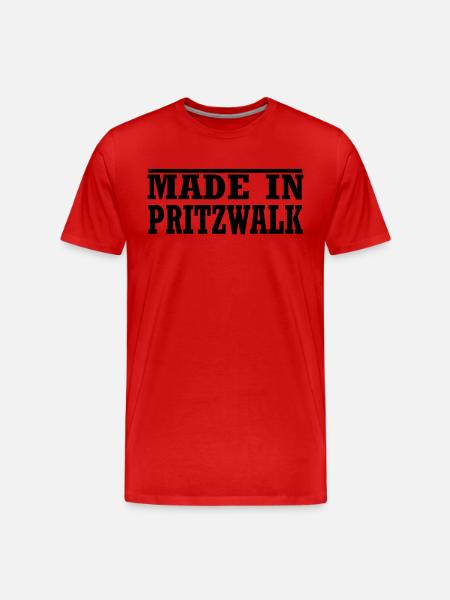 Pritzwalk - Männer Premium Bio T-Shirt - Rot