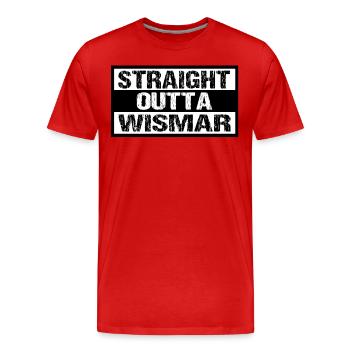Wismar - Männer Premium Bio T-Shirt - Rot - Vorne - Damien (186cm)