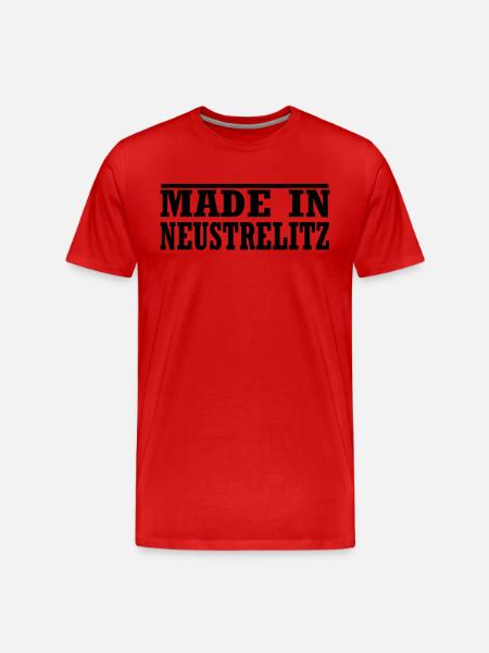 Made in Neustrelitz - Männer Premium Bio T-Shirt - Rot
