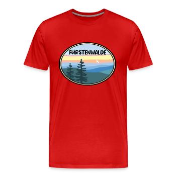 Fürstenwalde Spree - Männer Premium Bio T-Shirt - Rot - Vorne - Damien (186cm)