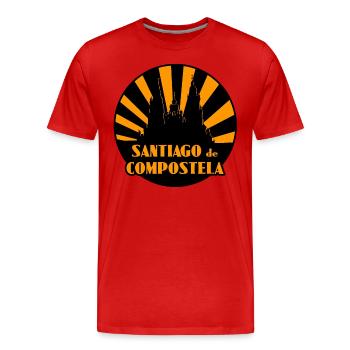 santiago de compostela - Männer Premium Bio T-Shirt - Rot - Vorne - Damien (186cm)