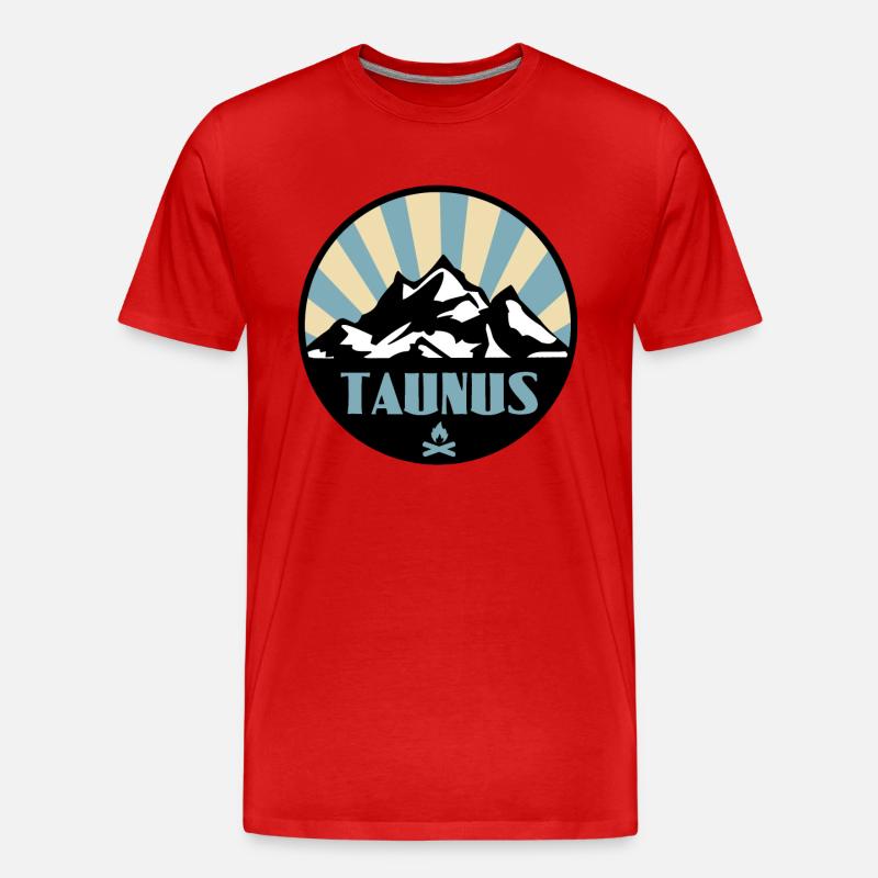 Taunus - Männer Premium Bio T-Shirt - Rot