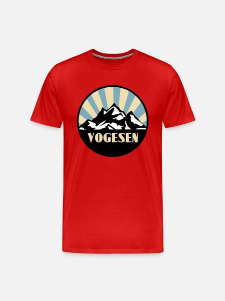 Vogesen les Voges - Männer Premium Bio T-Shirt - Rot