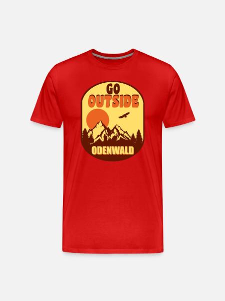 Odenwald - Männer Premium Bio T-Shirt - Rot