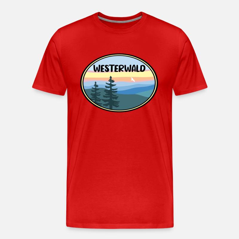 Westerwald - Männer Premium Bio T-Shirt - Rot