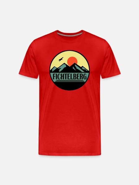 Fichtelberg - Männer Premium Bio T-Shirt - Rot
