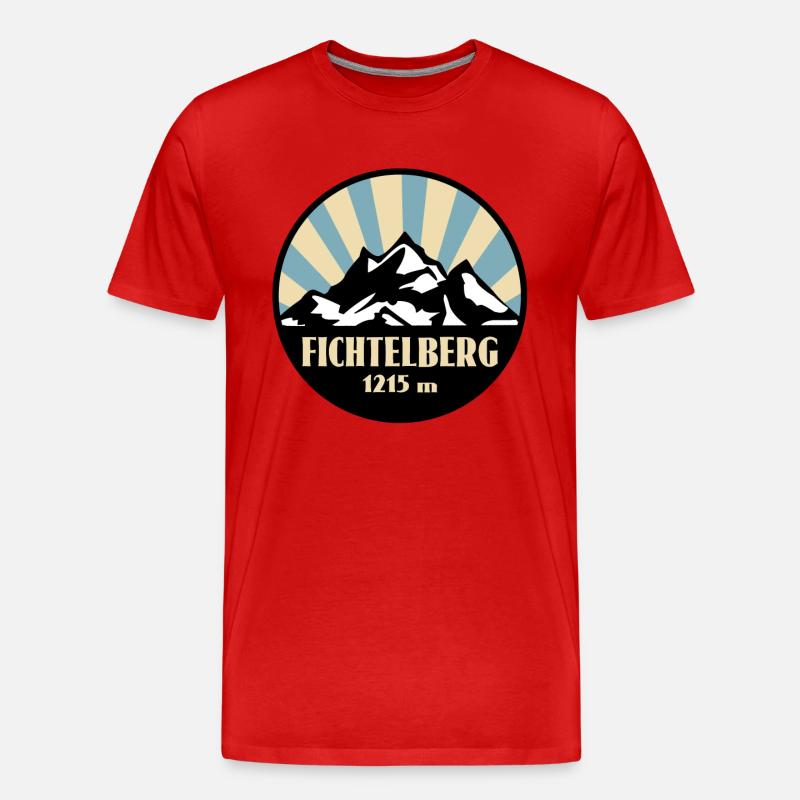 Fichtelberg - Männer Premium Bio T-Shirt - Rot