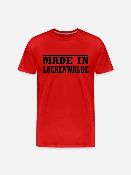 Luckenwalde - Männer Premium Bio T-Shirt - Rot
