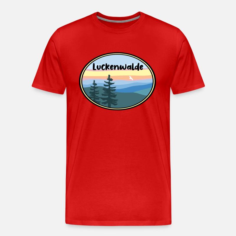 Luckenwalde - Männer Premium Bio T-Shirt - Rot