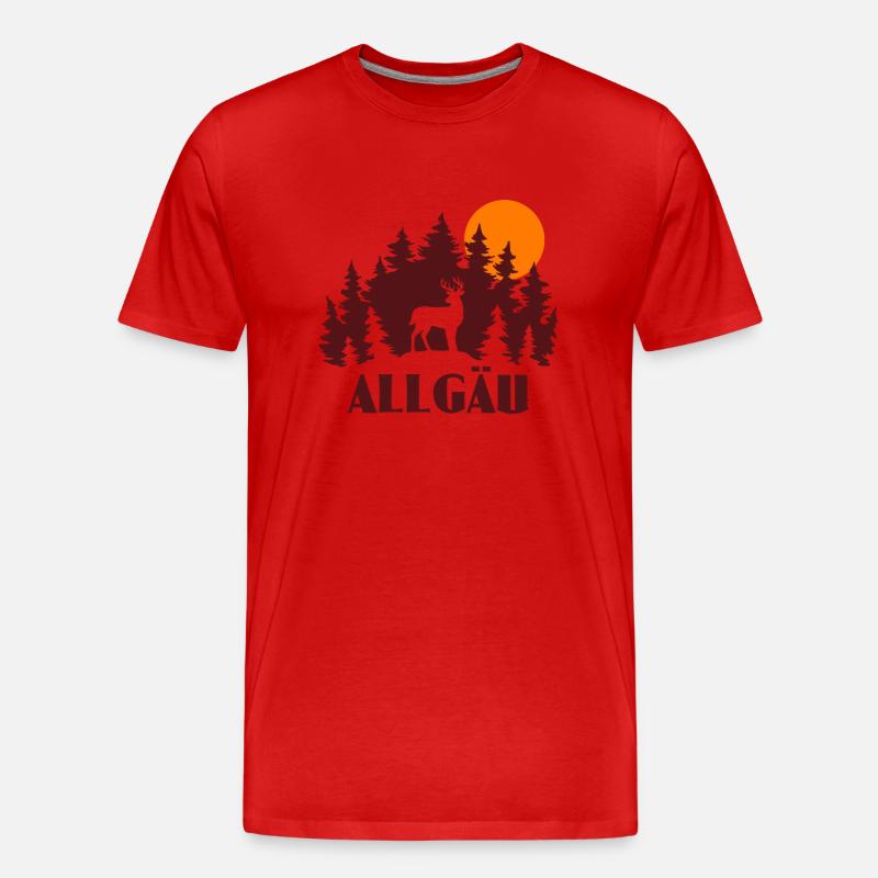 Allgäu - Männer Premium Bio T-Shirt - Rot