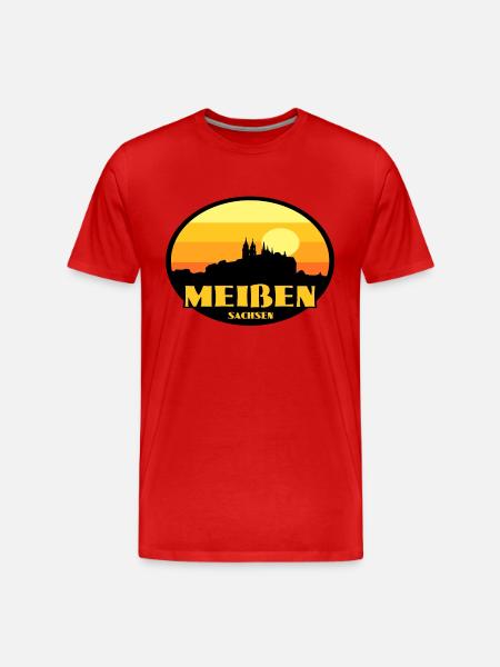 Meißen - Männer Premium Bio T-Shirt - Rot