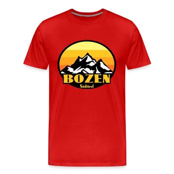 Bozen Südtirol - Männer Premium Bio T-Shirt - Rot - Vorne - Damien (186cm)