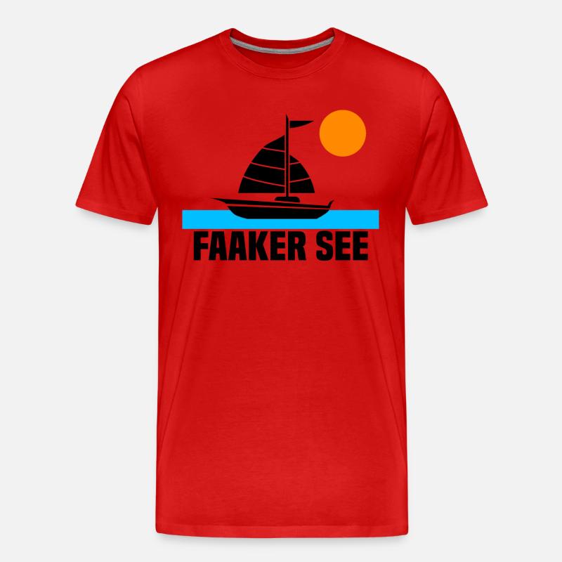 Faaker See - Männer Premium Bio T-Shirt - Rot
