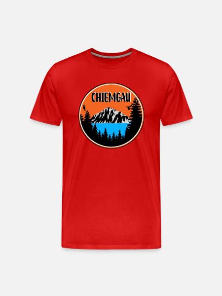 Chiemgau - Männer Premium Bio T-Shirt - Rot