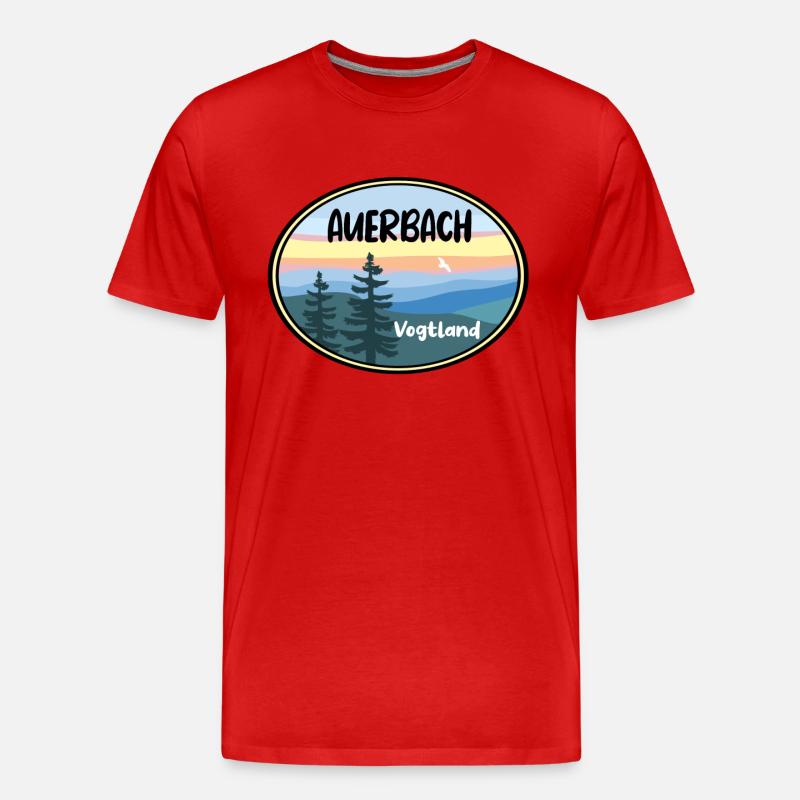 Auerbach - Männer Premium Bio T-Shirt - Rot