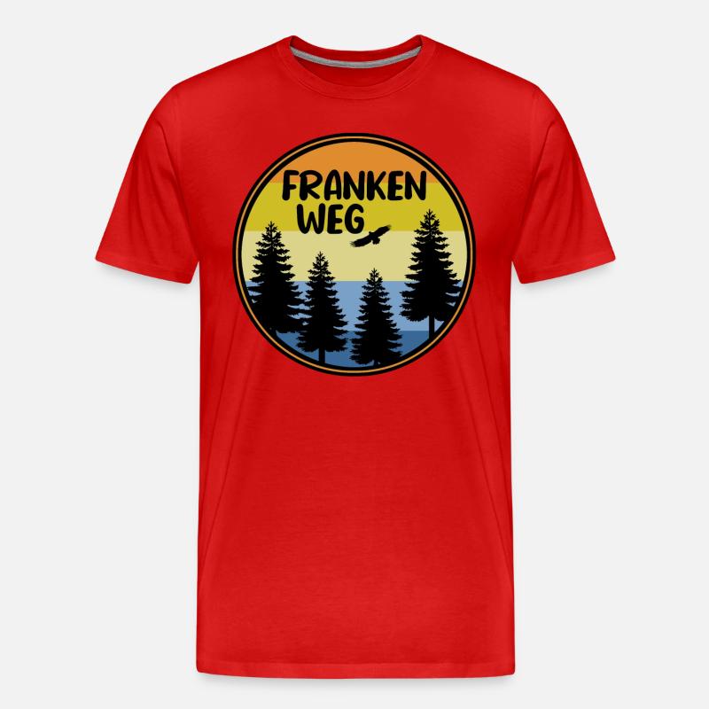 Frankenweg - Männer Premium Bio T-Shirt - Rot