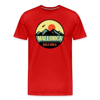 Mallorca Baleares - Männer Premium Bio T-Shirt - Rot - Vorne - Damien (186cm)