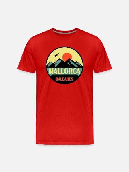 Mallorca Baleares - Männer Premium Bio T-Shirt - Rot