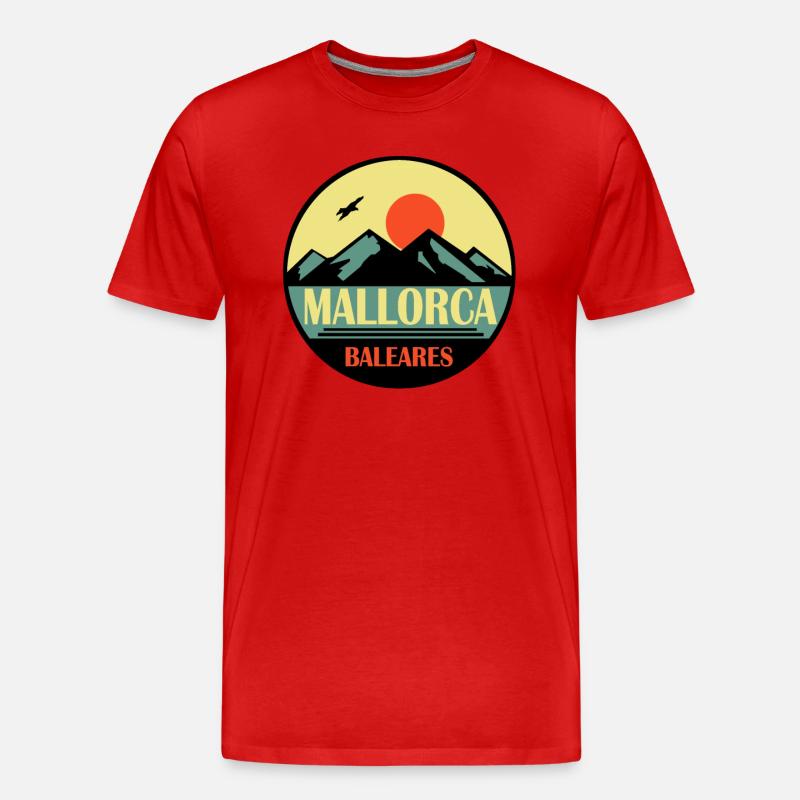 Mallorca Baleares - Männer Premium Bio T-Shirt - Rot