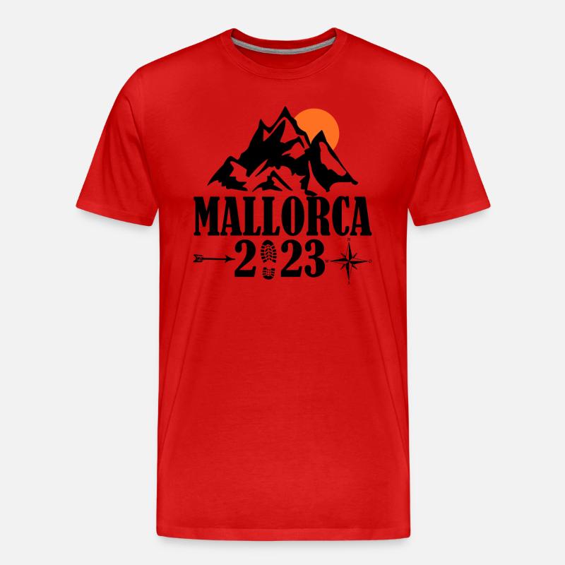 Mallorca 2023 - Männer Premium Bio T-Shirt - Rot