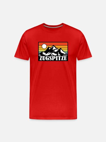Zugspitze - Männer Premium Bio T-Shirt - Rot
