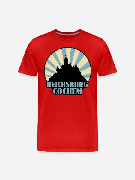 Reichsburg Cochem - Männer Premium Bio T-Shirt - Rot