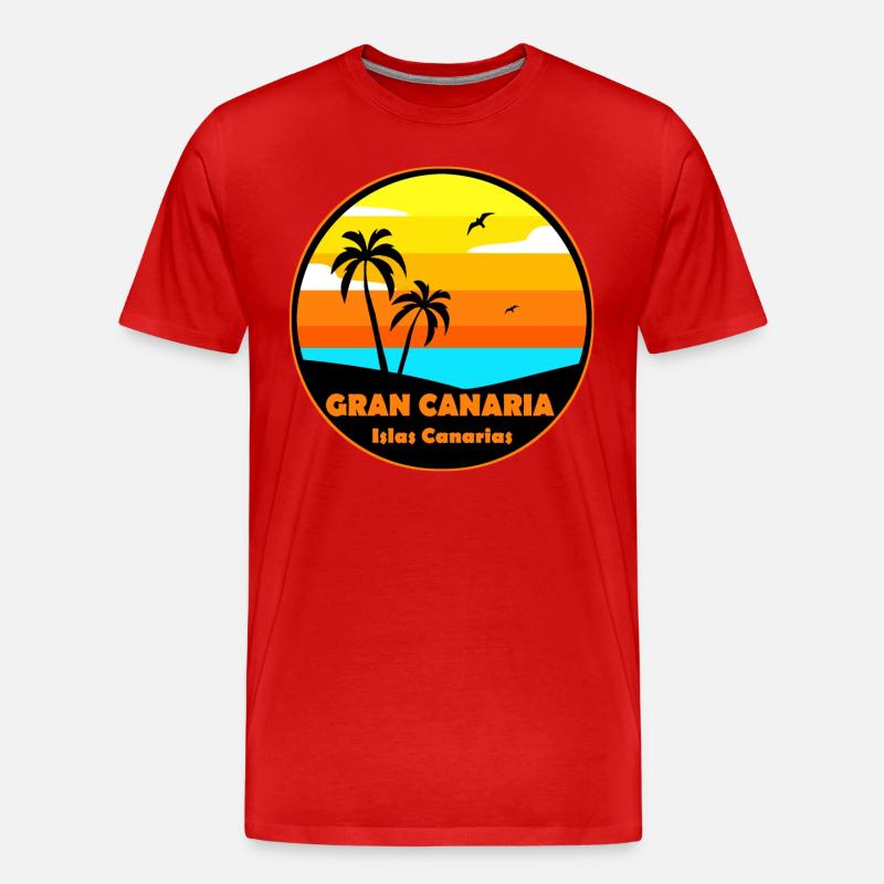 Gran Canaria - Männer Premium Bio T-Shirt - Rot