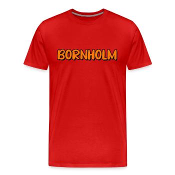 Bornholm - Männer Premium Bio T-Shirt - Rot - Vorne - Damien (186cm)
