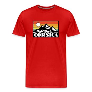 Corsica - Men's Premium Organic T-Shirt - red - Front - Damien (186cm)