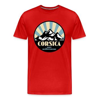 Corsica - Männer Premium Bio T-Shirt - Rot - Vorne - Damien (186cm)