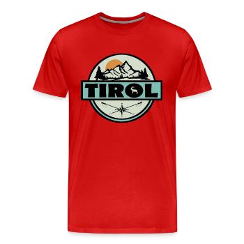 Tirol - Männer Premium Bio T-Shirt - Rot - Vorne - Damien (186cm)