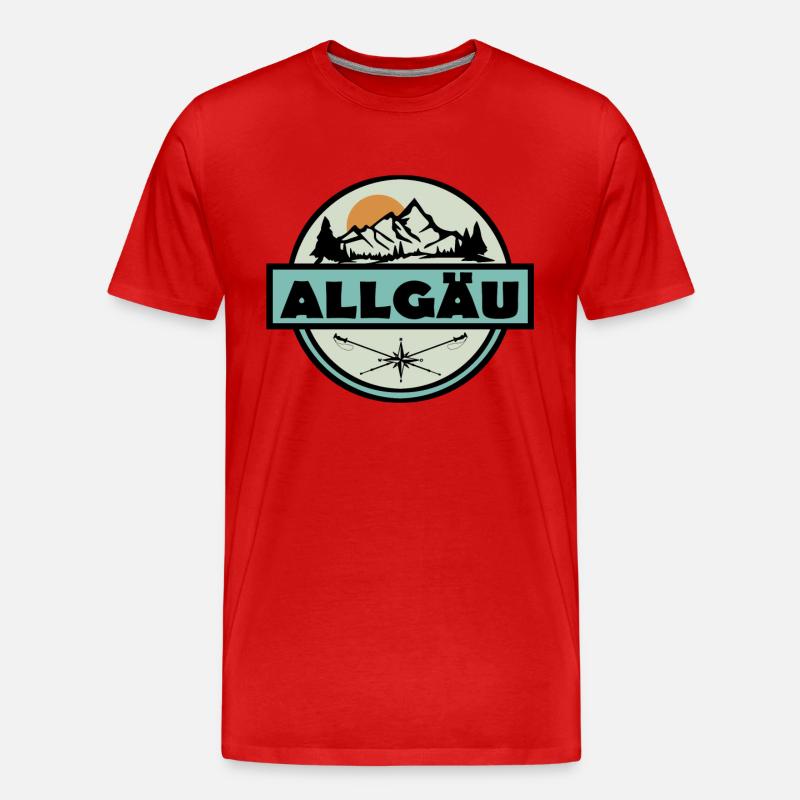 Allgäu - Männer Premium Bio T-Shirt - Rot